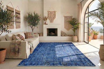 Bleu vintage - Tapis - 290 cm - 180 cm - avec certificat, Nieuw