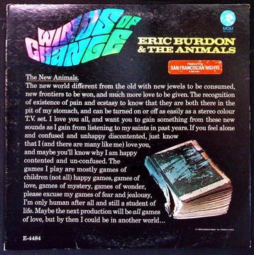 Eric Burdon & The Animals - 1. Winds Of Change (USA 1967, Nieuw in verpakking