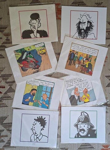 Tintin - 24 Ex-Libris Scènes et portraits Tintin - 24 Album, Boeken, Nieuw
