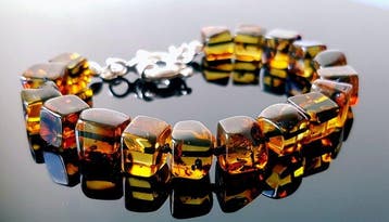 Amber Natuurlijke Baltische Barnsteenarmband - kubusvormige