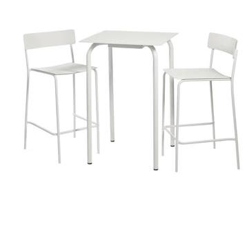 Serax August Tuinset: Bartafel + Barstoelen – Aluminium Zand, Verzenden, Zo goed als nieuw, Aluminium, Tuinset