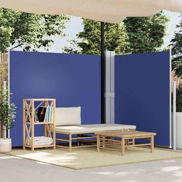 vidaXL Windscherm uittrekbaar 180x600 cm blauw, Tuin en Terras, Verzenden, Nieuw