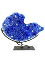 Made Murano Glass - sculptuur, Piastra Carnevale Blu su