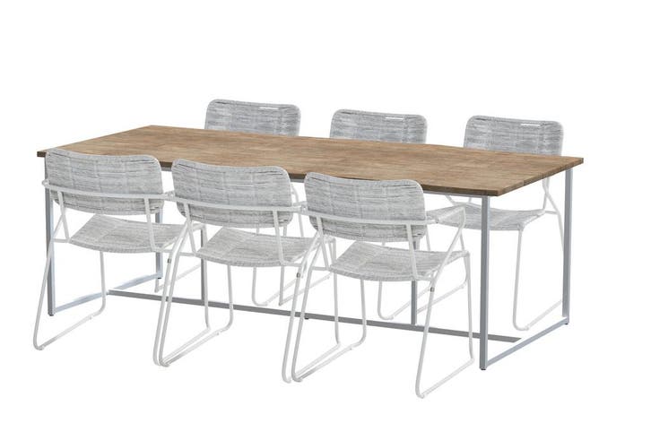 Taste by 4 Seasons Swing tuinset frost grey met Quatro tafel, Jardin & Terrasse, Ensembles de jardin