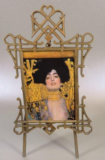 Art Deco fotolijst met hartjes - Cadre photo - Laiton