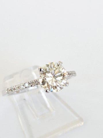 Bague de fiançailles - 14 carats Or blanc - 1.48ct. tw.