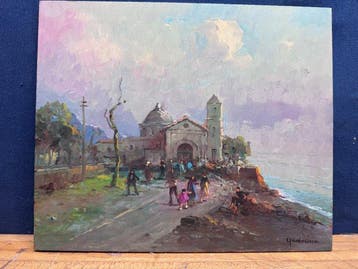 Antonio Madonna (1919-2010) - Uscita dalla chiesa - Vico