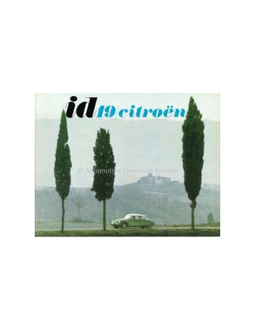1964 CITROEN ID 19 BROCHURE NEDERLANDS, Nieuw