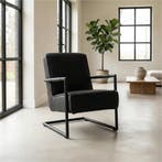 Leren fauteuil Lodge - Granada Black (zwart), Ophalen of Verzenden