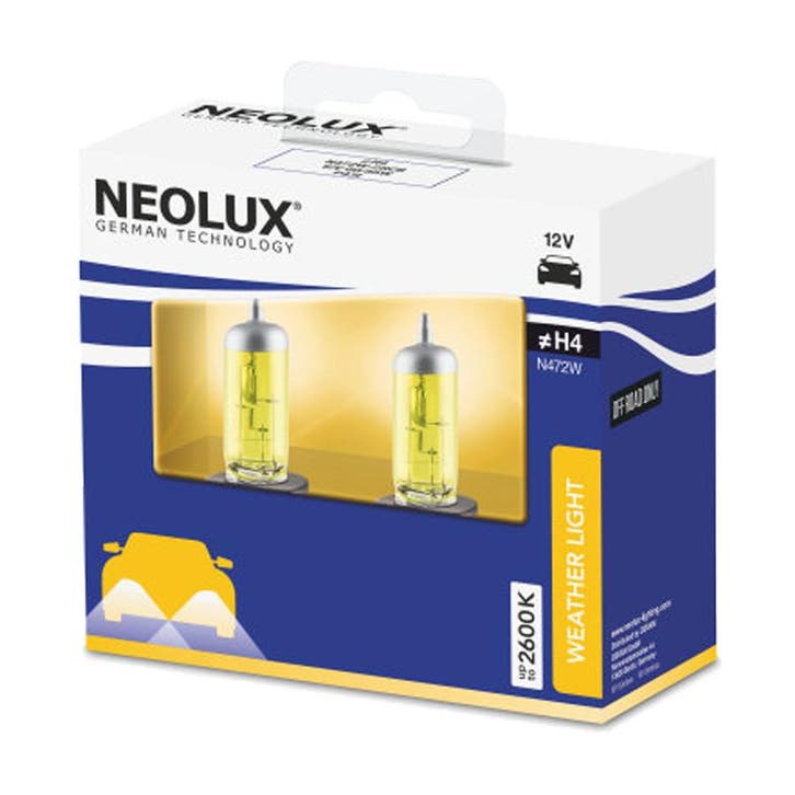 Neolux H4 Halogeen Lamp Geel 12V P43T 2 Stuks, Autos : Pièces & Accessoires, Éclairage, Enlèvement ou Envoi