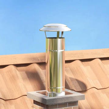 vidaXL Rain Cover Schoorsteen zilver 25 x 25 x 20 cm, Verzenden