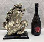 sculptuur, GRANDE scultura Cheval d’Argent Equestre, Antiquités & Art