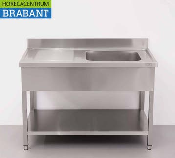 HCB RVS Spoeltafel spoelbak 120 x 60 cm Horeca, Articles professionnels, Horeca | Mobilier & Aménagement, Ophalen of Verzenden
