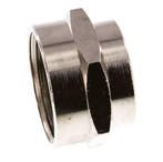 G 1 x G 3/4 Douille en laiton nickelé 16 Bar, Verzenden