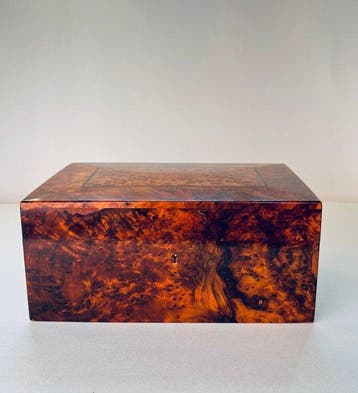 Boîte à bijoux - Racine de thuya et nacre - Boîte en Loupe, Antiquités & Art