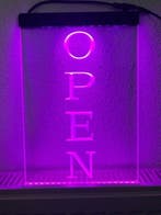OPEN neon bord lamp LED verlichting reclame lichtbak VERTICA, Verzenden, Nieuw