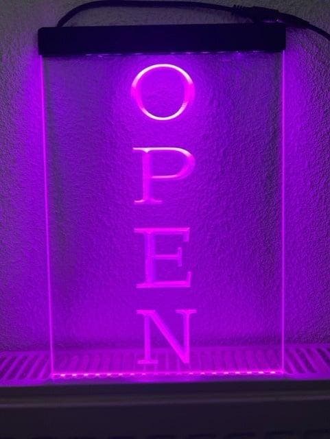 OPEN neon bord lamp LED verlichting reclame lichtbak VERTICA, Maison & Meubles, Lampes | Autre, Envoi