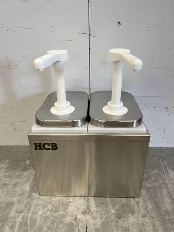 HCB RVS Dubbele Sauzenbar Sauspomp Sausdispenser 2 x 2 liter, Zakelijke goederen, Ophalen of Verzenden, Nieuw in verpakking