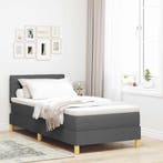 vidaXL LED Box Spring Bed met hoofdeinde Donkergrijs 90 x, Verzenden, Nieuw