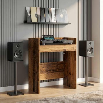 vidaXL DJ Tafel Oud hout 62 x 45 x 102 cm Bewerkt hout, Verzenden, Nieuw