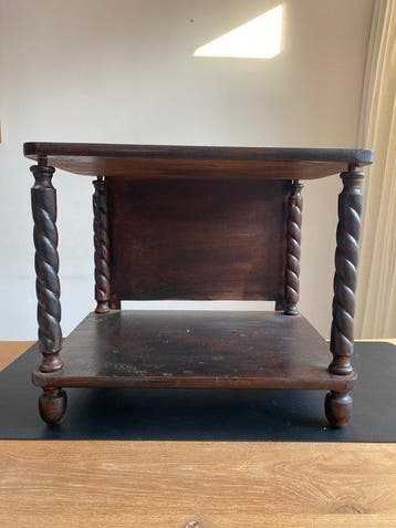 Bijzettafel (2) - Hout - Klassieke houten étagère