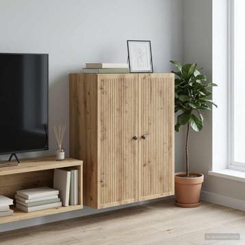 vidaXL Wandkast 66 x 34,5 x 90 cm Bewerkt hout Artisanaal, Verzenden