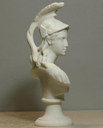 Beeld, Athene Goddess of Wisdom Athena Minerva Bust Marble
