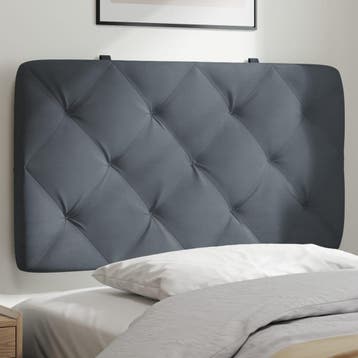 vidaXL Hoofdbordkussen 90 cm fluweel donkergrijs, Verzenden