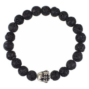 Fako Bijoux - Buddha Armband - Smile - Lavasteen, Handtassen en Accessoires, Armbanden, Verzenden, Nieuw