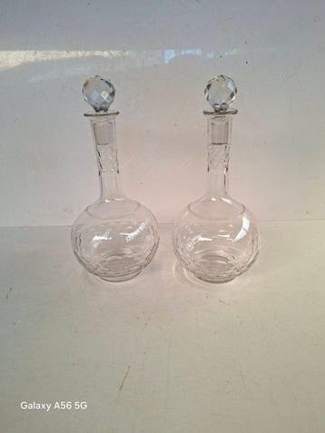 Baccarat - Fles (2) - Schubben en netten - Kristal - Paar