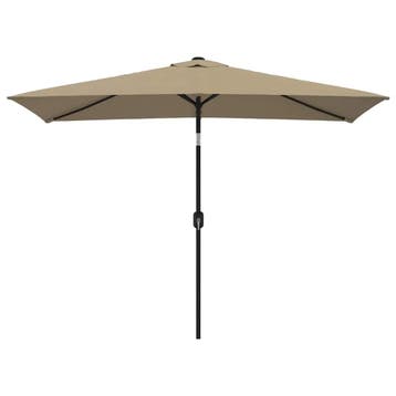 Parasol 300x200cm Taupe | 40% korting | Retour deal, Tuin en Terras, Zo goed als nieuw, Kantelbaar, Verzenden, Stokparasol