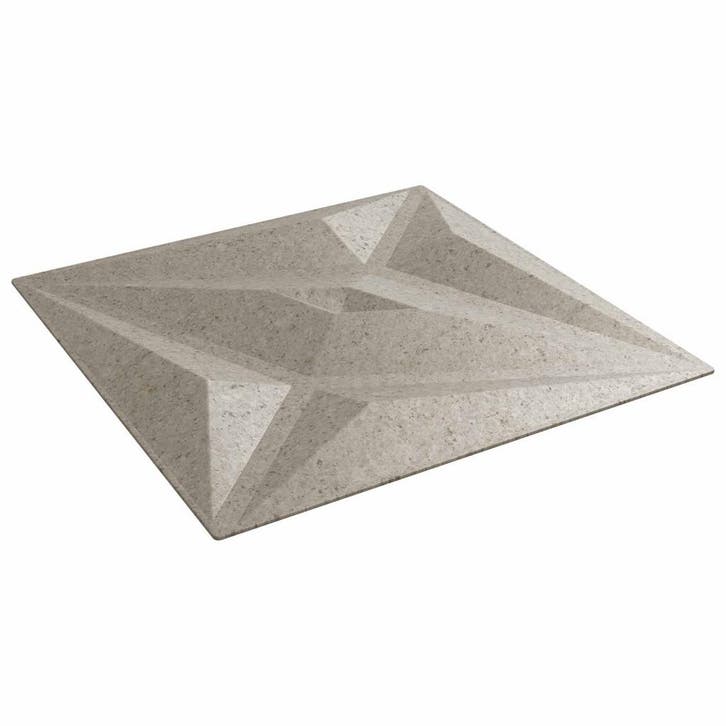vidaXL Wandpanelen Ster 12 pcs Ster Beton 50 x 50 cm XPS, Bricolage & Construction, Plaques & Panneaux, Envoi