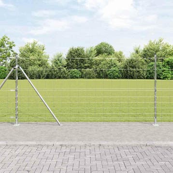 vidaXL Gelast Draadhek met Betonnen Basis 50 x 1,2 m, Tuin en Terras, Verzenden, Nieuw