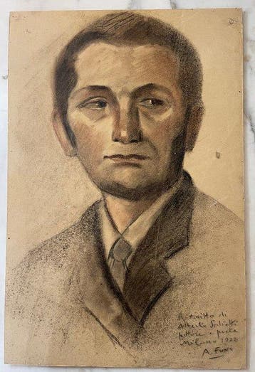 Achille Funi (1890 – 1972) - Ritratto di Alberto Salietti