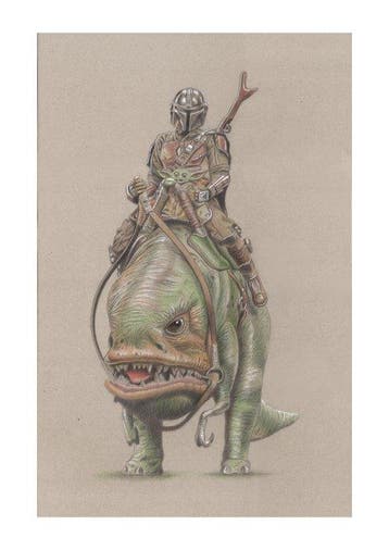 Miguel Ángel Alfaro Rey - MANDALORIAN AND BLURR + MAZ KANATA, Verzamelen, Nieuw