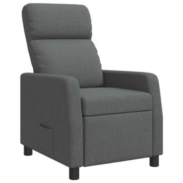 vidaXL Recliner Donkergrijs Stof, Huis en Inrichting, Verzenden, Nieuw