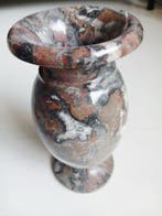 Vaas - Rood marmeren - Natuursteen, handgemaakt