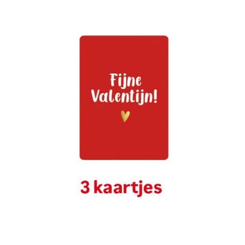 3 kleine kaartjes fijne valentijn - liefde - valentijnskaart, Verzenden, Nieuw