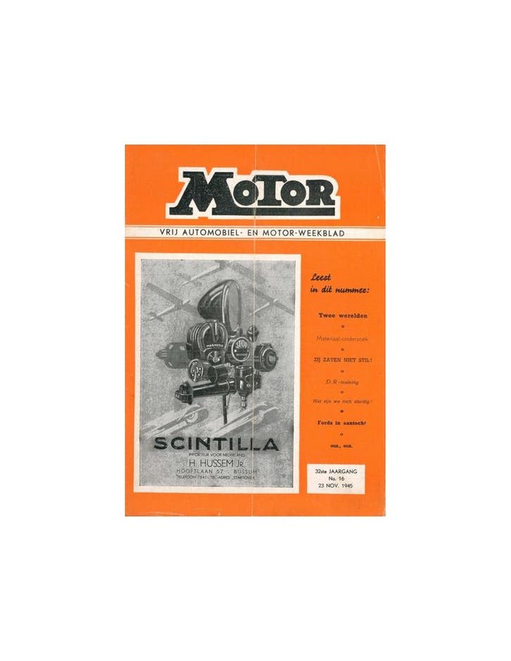 1945 MOTOR MAGAZINE 16 NEDERLANDS, Boeken, Auto's | Folders en Tijdschriften