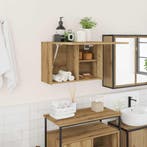 vidaXL Badkamerwandkast 60x25x40 cm bewerkt hout artisanaal, Verzenden