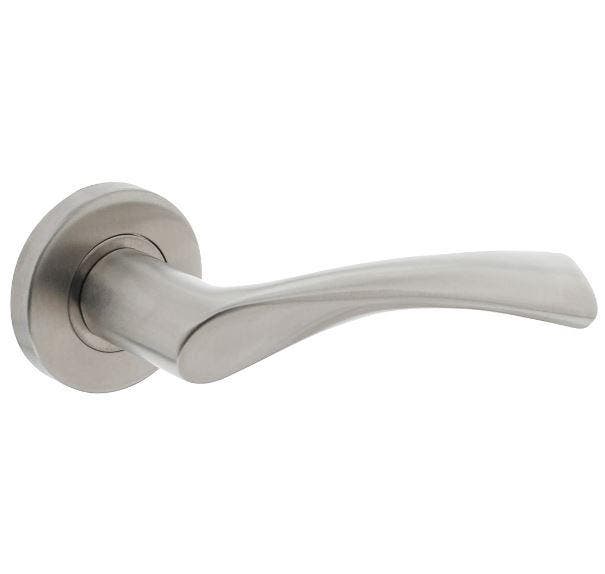 Intersteel enkele deurklink Vlinder rechts op rond rozet rvs, Doe-het-zelf en Bouw, Overige Doe-Het-Zelf en Bouw, Nieuw