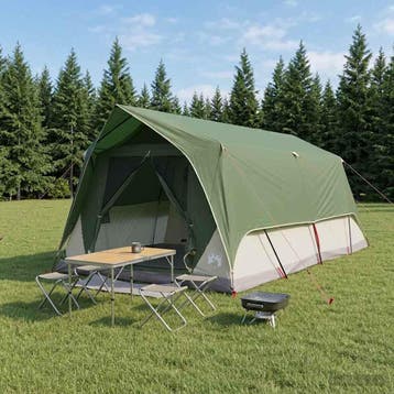 vidaXL Tunneltent 6-persoons Groen Polyester en Staal, Verzenden