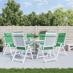 vidaXL Stoelkussens 6 st hoge rug oxford stof groen, Verzenden