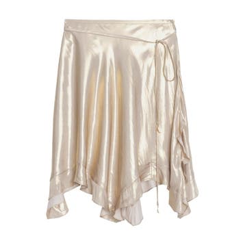 Zadig & Voltaire • rok Jetos satin gold • 32 (FR34), Verzenden