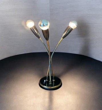 Lamp - Verguld messing - Lamp SPOUTNIK 3 branders, Antiquités & Art