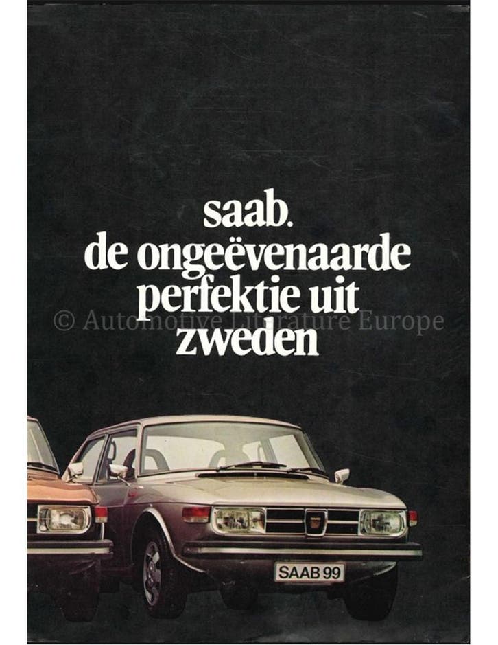 1975 SAAB 99 BROCHURE NEDERLANDS, Livres, Autos | Brochures & Magazines