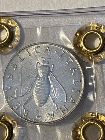 Italië. 2 Lire 1958, Postzegels en Munten