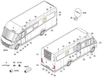 Carthago motorhome onderdelen & parts uit voorraad leverbaar, Caravans en Kamperen, Mobilhome-accessoires, Verzenden, Nieuw
