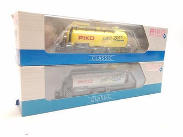 Piko H0 - 95859/95863 - Modeltrein goederenwagon (2) - 2x, Hobby en Vrije tijd, Modeltreinen | H0, Nieuw