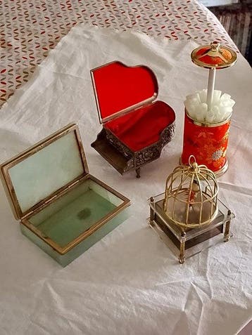 Sieradendoos (4) - Legering, Marmer, Plastic, carillon, Antiek en Kunst